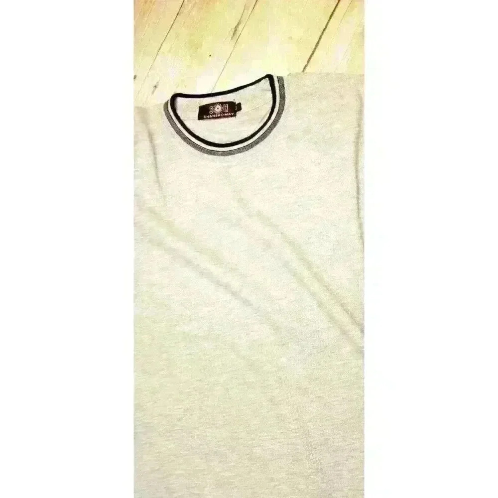 SHANBAO MAY Mens PALE LIGHT GRAY THERMAL Shirt Stretch Top size XL - Picture 3 of 3